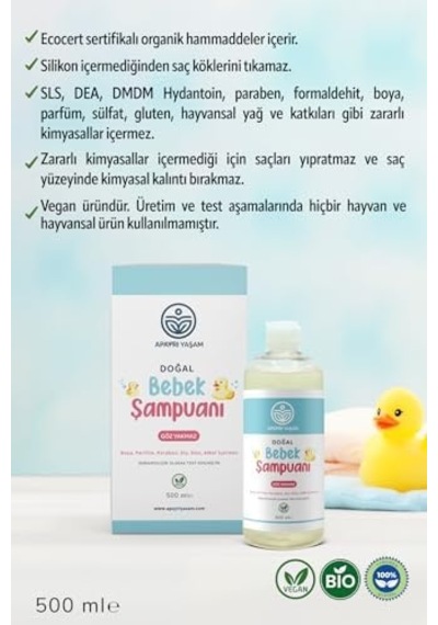 Apayrı Yaşam Doğal Bebek Şampuanı 500 Ml