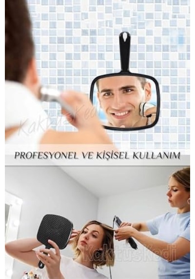 Kare Makyaj Ve El Aynası Siyah 18 X 32 7480000717354 Genel