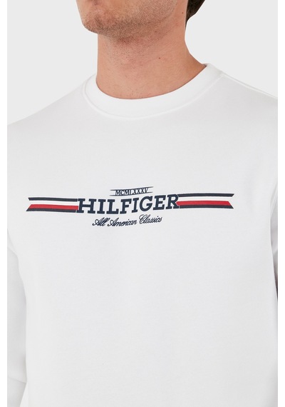 Tommy Hilfiger Erkek Sweat Mw0mw35530 Ybr Beyaz BEYAZ Beyaz