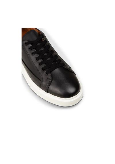 Deery Erkek Siyah Hakiki Deri Sneaker Ayakkabı - E4482msyhc01