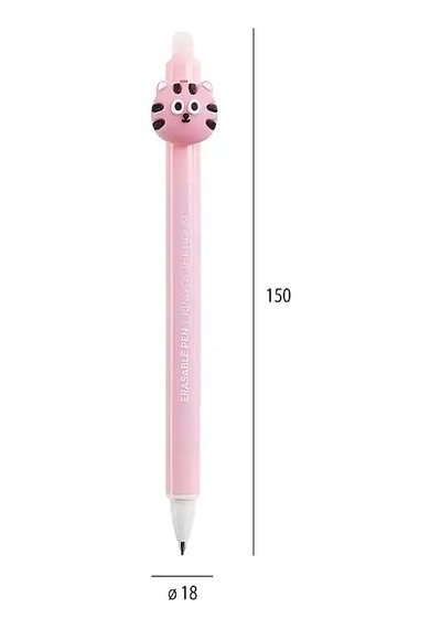 Apli Pembe Silinebilir Jel Kalem Kedi-kaplan B2f Blister Çok Renkli