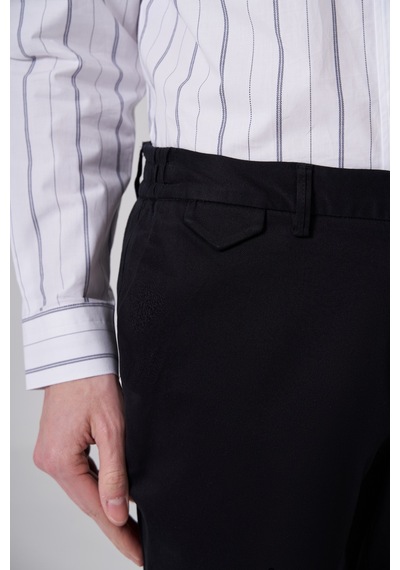 Morven Erkek Siyah Pamuk Trend Slim Fit Chino Pantolon 26ks003008001 Siyah