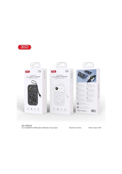 Özel Seri Günlük Enerji Pr270 22.5w Kablosuz Şarj Özellikli Dahili Type-c Kablolu 10000mah Powerbank Çok Renkli