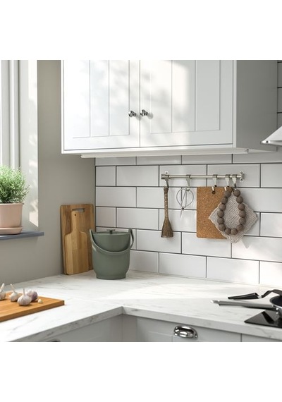 Ikea Farmarkvast Çöp Kutusu, Gri-yeşil, 4 Lt