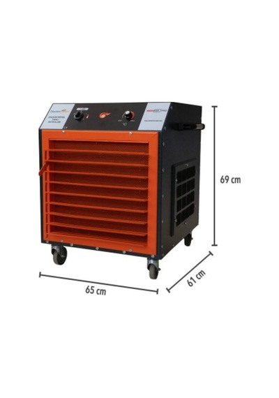 Electrokonfor Pro 40.000w Trifaze Elektrikli Fanlı Isıtıcı 20000w / 40000w Siyah