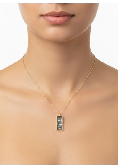 G&a Jewels - Mystic Symbols - 925 Ayar Oksitli Yaldız Altın Kaplama Gümüş Kolye Altın - Gümüş G&a Jewels - Mystic Symbols - 925 Ayar Oksitli Yaldız Altın Kaplama Gümüş Kolye Altın - Gümüş