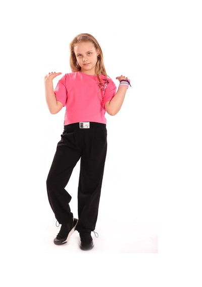 Toontoy Kids Toontoy Kız Çocuk Yazı Baskılı Eşofman Takım Fuşya