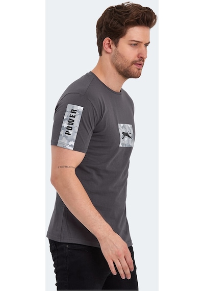 Slazenger PADERAU IN Erkek Tişört Koyu Gri