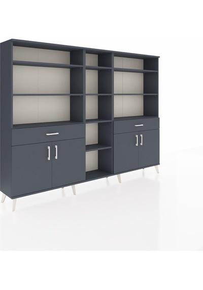 Arges Dolap 12 Raflı 2 Çekmeceli 4 Kapaklı 220x30x163 Antrasit-antrasit Antrasit - Antrasit Arges Dolap 12 Raflı 2 Çekmeceli 4 Kapaklı 220x30x163 Antrasit-antrasit Antrasit - Antrasit
