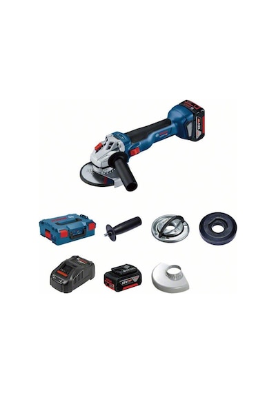 Bosch Professional GWS 18V-10 5.0Ah Çift Akülü Taşlama Makinesi - L-Boxx - 06019J4004