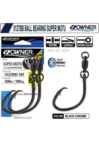 Owner 5127bb Super Mutu 7/0 Bilyalı Fırdöndülü Big Game İğne