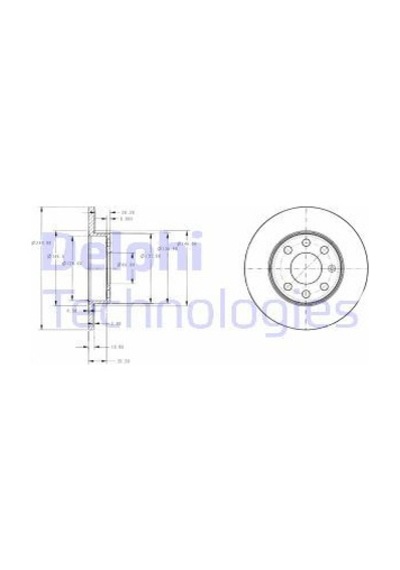 DELPHI BG3567 FREN DİSKİ ÖN CORSA C 00- DÜZ 240mm
