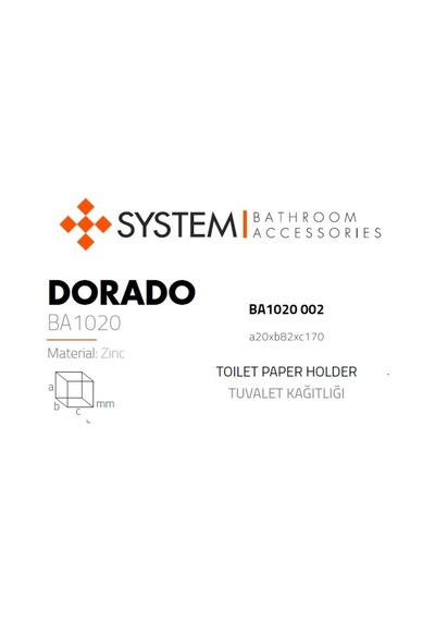 System Dorado Tuvalet Kağıtlığı Gold / Altın Rengi Ba1020 002 Gl Çok Renkli