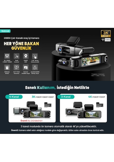 360+ Botslab G980h Pro 3k 4 Kameralı Wifi+gps Akıllı Araç İçi Kamera +150 Geniş Açı+yaya Algılama+gece Görüşlü 128gb Hafıza Kartı 360+ Botslab G980h Pro 3k 4 Kameralı Wifi+gps Akıllı Araç İçi Kamera +150 Geniş Açı+yaya Algılama+gece Görüşlü 128gb Hafıza Kartı
