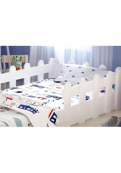 Tuliplife Montessori Karyola Beyaz 90x190 Yatak Uyumlu Oval Kesim Çocuk Yatağı-Tlp-216