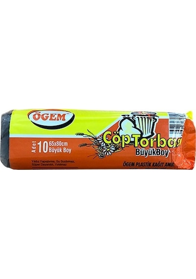 Ögem Büyük Boy Çöp Torbası 50 Adet Siyah 65 x 80 CM