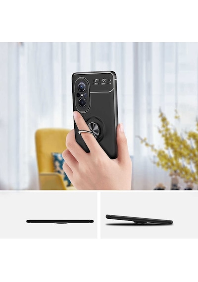 Huawei Nova 9 Se Kılıf Yüzüklü Magnetli Ravel Case Kapak