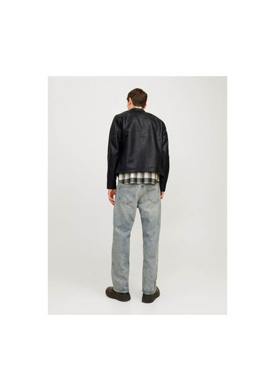 Jack & Jones Erkek Pu Deri Mont Ve Ceket Siyah