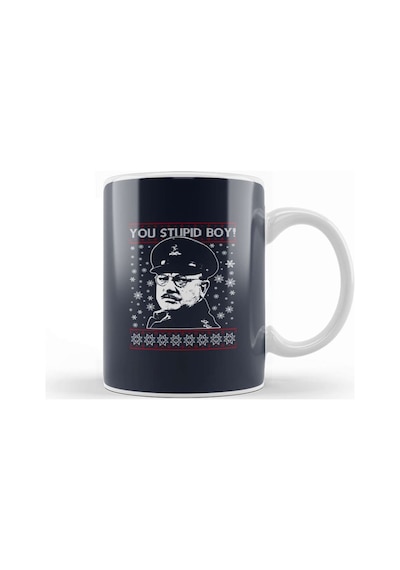 Dads Army Stupid Boy Christmas Knit Pattern Kupa Bardak Porselen Karışık