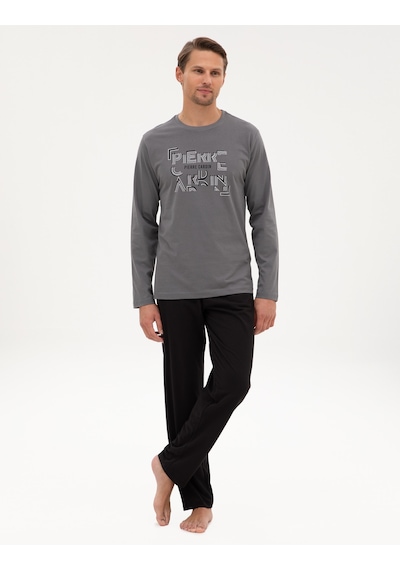 Pierre Cardin Erkek Koyu Gri Pijama Takım 50322652-vr080 Koyu Gri