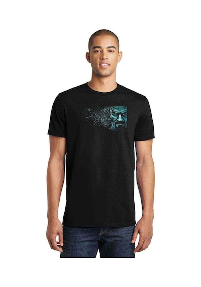 Breaking Bad In The Car Baskılı Siyah Erkek Tshirt