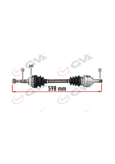 Gva Komple Aks Sol Opel Vectra B 1.6 99-02 Makyajlı Kasa Abs Li 29diş 598mm Gva 4490116 374349 9119914 374360