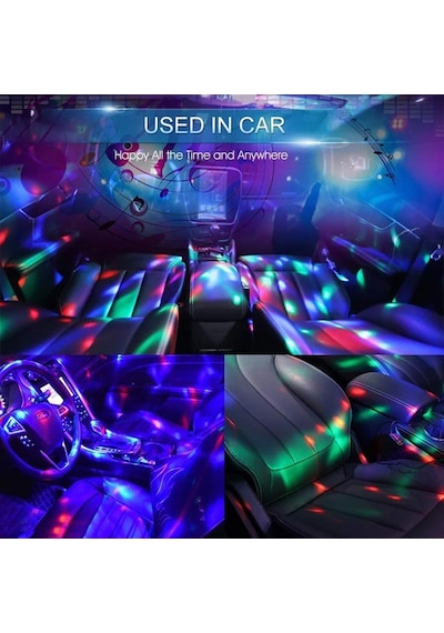 Disko Topu Sese Duyarlı Rgb Usb Girişli Disco Topu Iç Aydınlatma (451331531)
