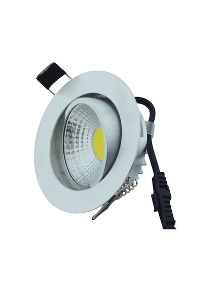 Horoz Electric Lilya 5w 6500k Cob Led Spot Armatür Mat Krom 2'li Set Hareketli Başlık & Alüminyum Gövde 2