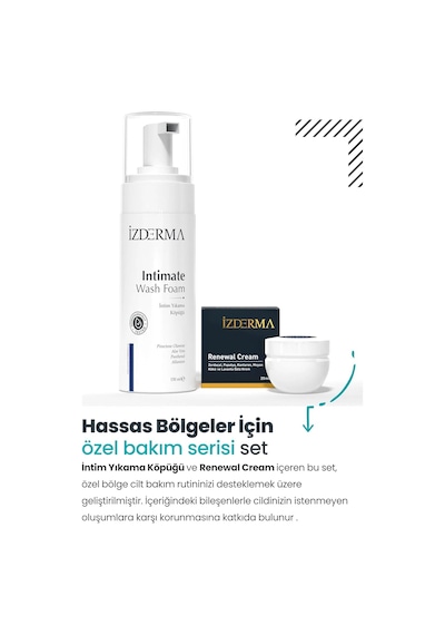 İzderma Cosmetic Renewal Cream Ve İntim Yıkama Köpüğü Seti