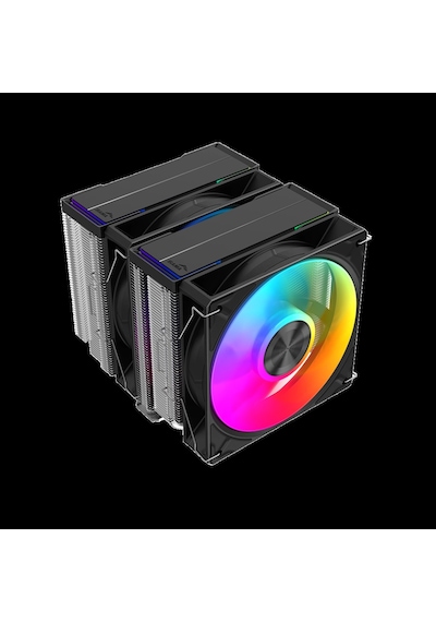 Sama A60l Black 2x120mm Argb Fan Kule Tipi Hava Soğutma 6 Adet Gelişmiş Nikel Kaplı Bakır Isı Borusu