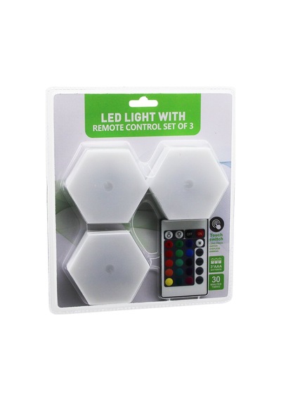 Alaska Sdr-wt-365 Led Işık 3'lü 6 Gen Rgb Kumandalı Pilli Dokunmatik Lamba Seti 6 Led