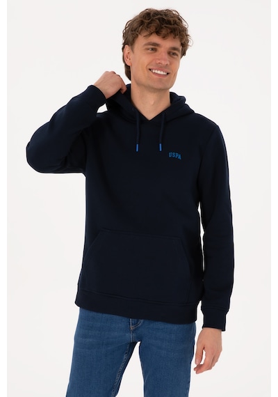 U.S. Polo Assn. Erkek Regular Fit Kapüşonlu Şardonlu Lacivert Basic Sweatshirt 50315582-VR033