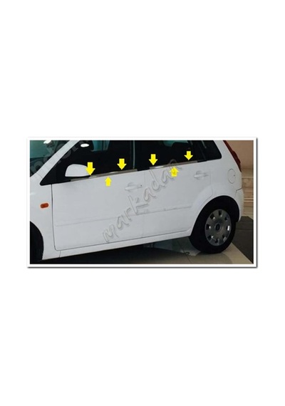 Db Chrome Ford Fiesta Cam Çıtası Nikelajı 2002-2008 4 Parça  P.Çel