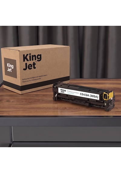 Kingjet Hp Uyumlu Ce412a 305a Sarı Standart Kapasiteli Tekli Çipli Uyumlu  Toner Laserjet Pro 400 Color Mfp M475dn 11850864