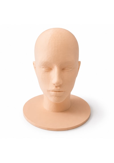 3d Baskı Manken Kafası 25 Cm Dekoratif Büst Peruk, Şapka Ve Aksesuar Standı Modern Tasarım 25cm