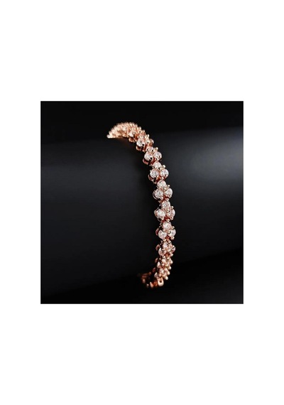 Lunarie Rose Gold Kalp Detaylı Zirkon Taşlı Bileklik