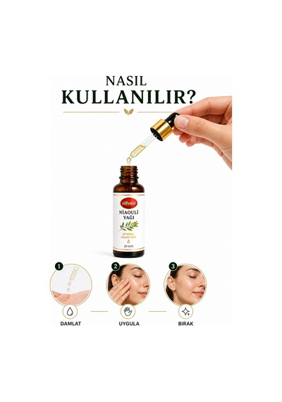 Niaouli Yağı 20 Ml Bitkisel Bakım Yağı Cilt Dengeleyici Günlük Kullanım Hafif Yapı Ferahlatıcı Etki