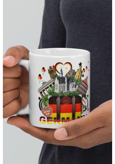 Almanya Kupa Bardak 2 Adet Seyahat Hatıra Germany Mug