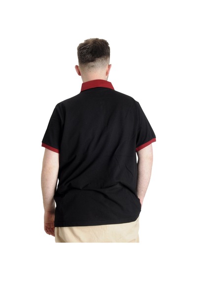 Mode Xl Büyük Beden Erkek Polo T-Shirt Rangers 23342 Siyah 001