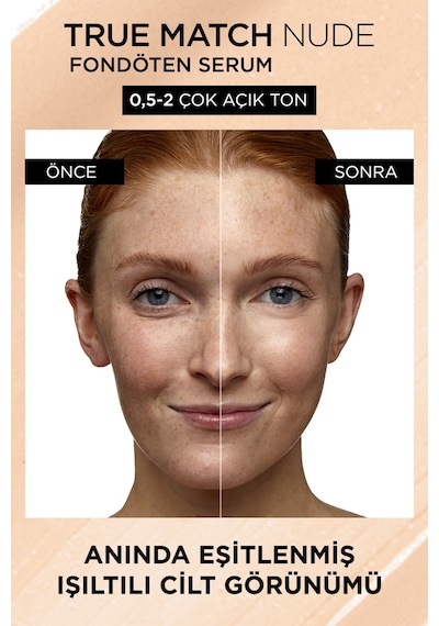L'Oreal Paris True Match Nude Serum Fondöten 0.5 2 Very Light
