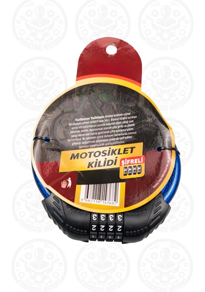 Şifreli Motosiklet Kilidi 14mm Çelik