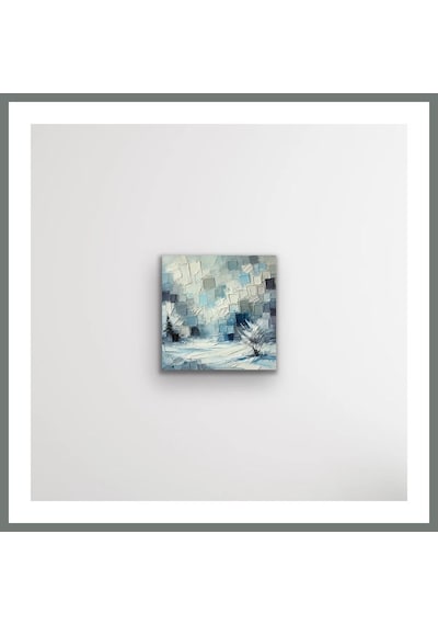 Bezos Kış Mevsimi Kanvas Tablo 60x60cm Mmbz Çok Renkli