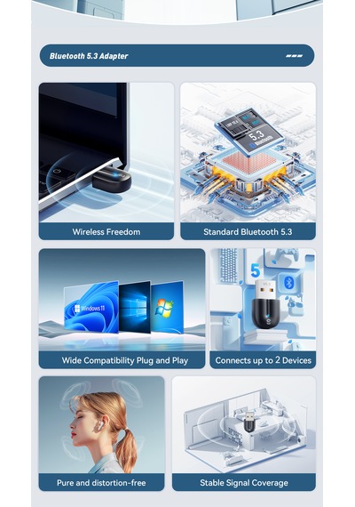 Essager 5.3 Süper Hızlı Ce/fc/rohs Lisans Usb Bluetooth Adaptör