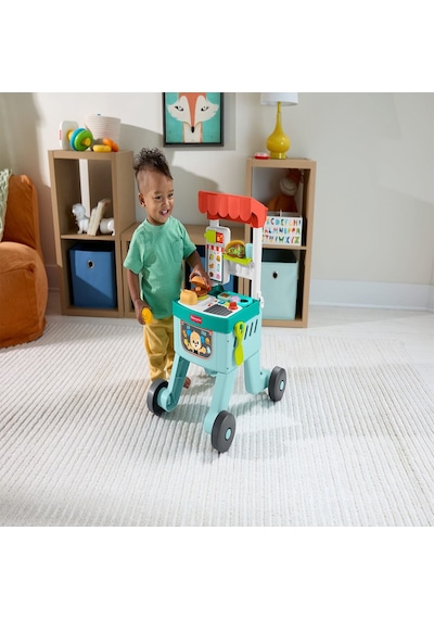 Jlm95 Fisher-price Eğlen Ve Öğren 4ü 1 Arada Alışveriş Sepeti Yür