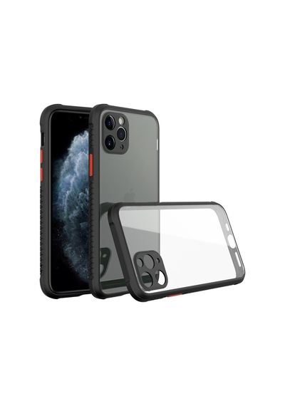 İphone 11 Pro Kılıf Miami Şeffaf Silikon - Siyah Renk