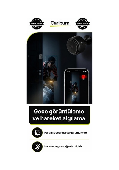 Kablosuz Mini Güvenlik Kamerası Wifi Canlı İzleme, Manyetik, Şarj Edilebilir