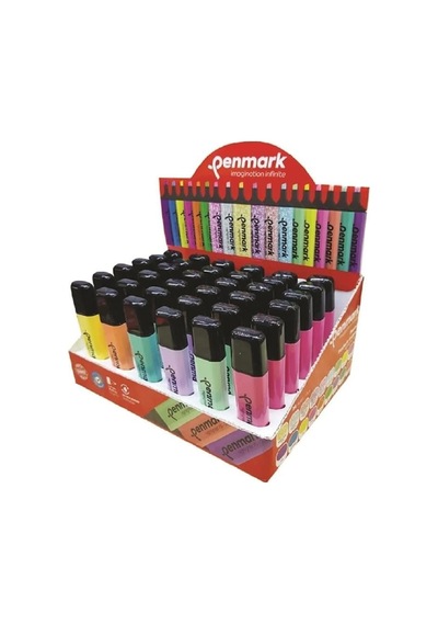 Penmark Fosforlu Kalem Pastel Renkler 36 Lı Stand Diğer
