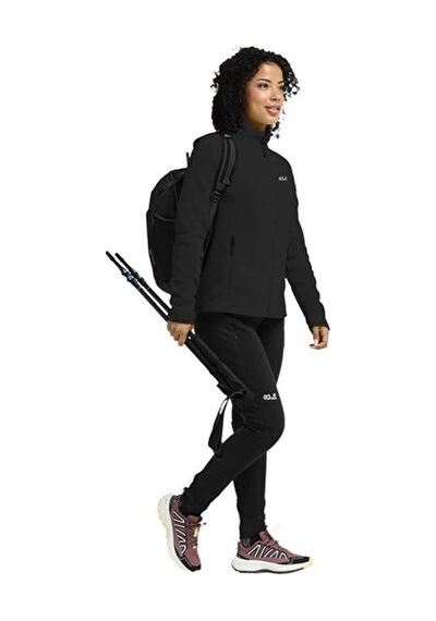 Jack Wolfskin Taunus 100 Fz W Kadın Outdoor Polar Ceket A65796-6000 Siyah