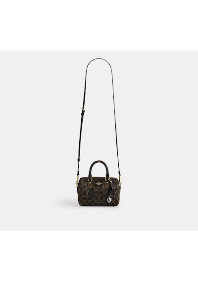 Coach Mini Rowan Crossbody Kadın Çanta Altın - Siyah