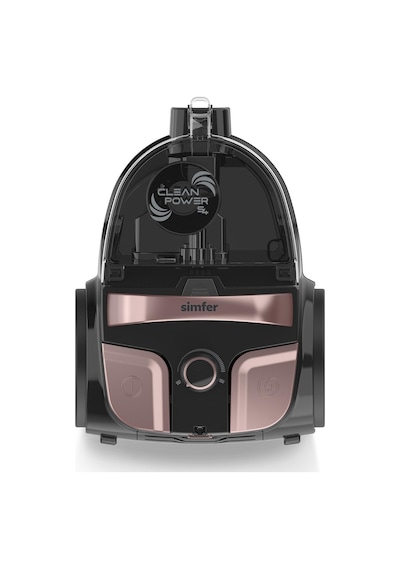 Simfer SK-6301 Clean Power S4 Toz Torbasız Yatay Süpürge Rosegold + 5.5 Lt Slient Pro Mekanik Airfryer